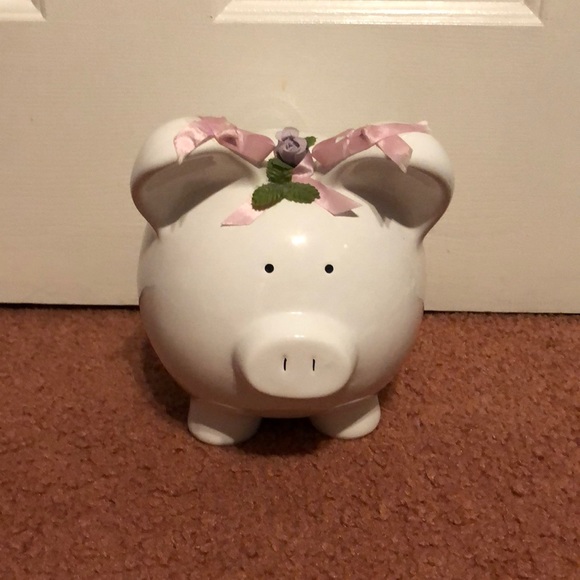 Other - Adorable White Piggy Bank